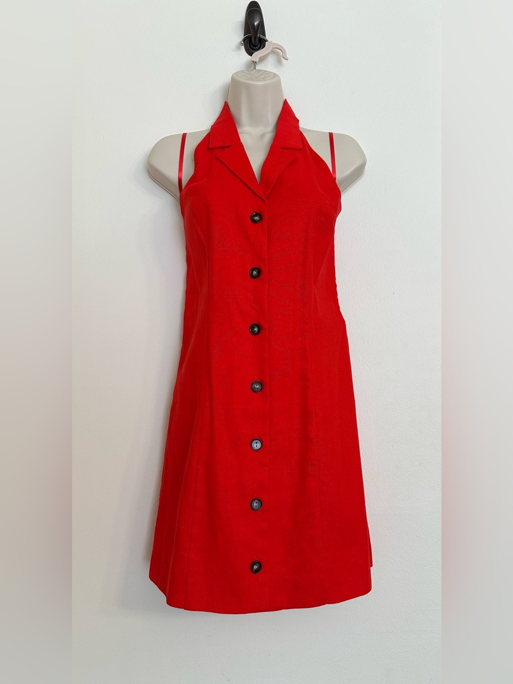 Monteau Halter Button-Down Dress
